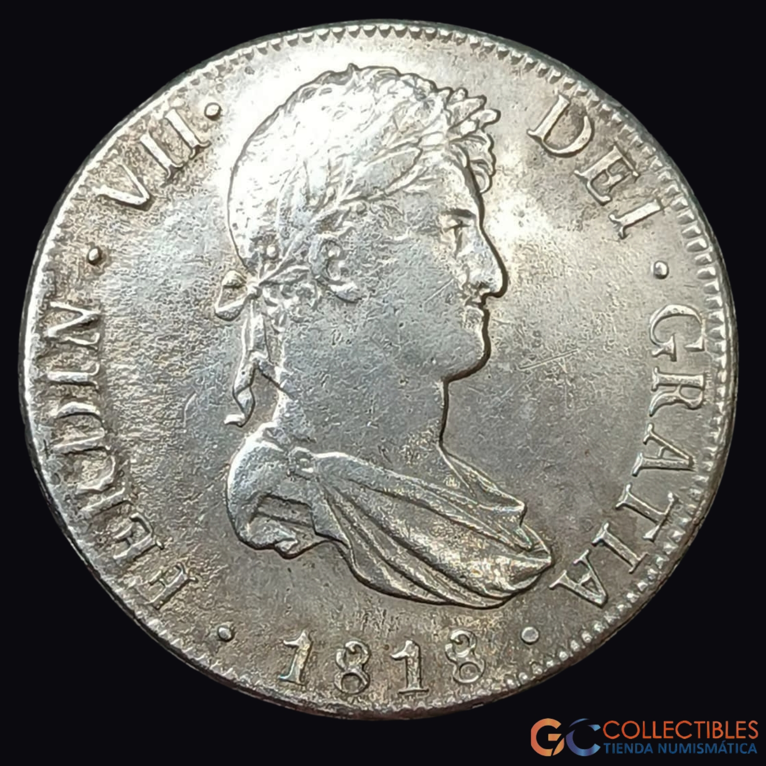 Lote 0007 - Bolivia – 8 Reales 1818 – Ceca: Potosí (PTS PJ)