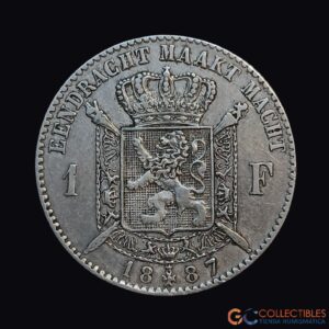 Lote 0029 - Bélgica – 1 Franco 1887 (Leyenda en Holandés – “DER BELGEN”)
