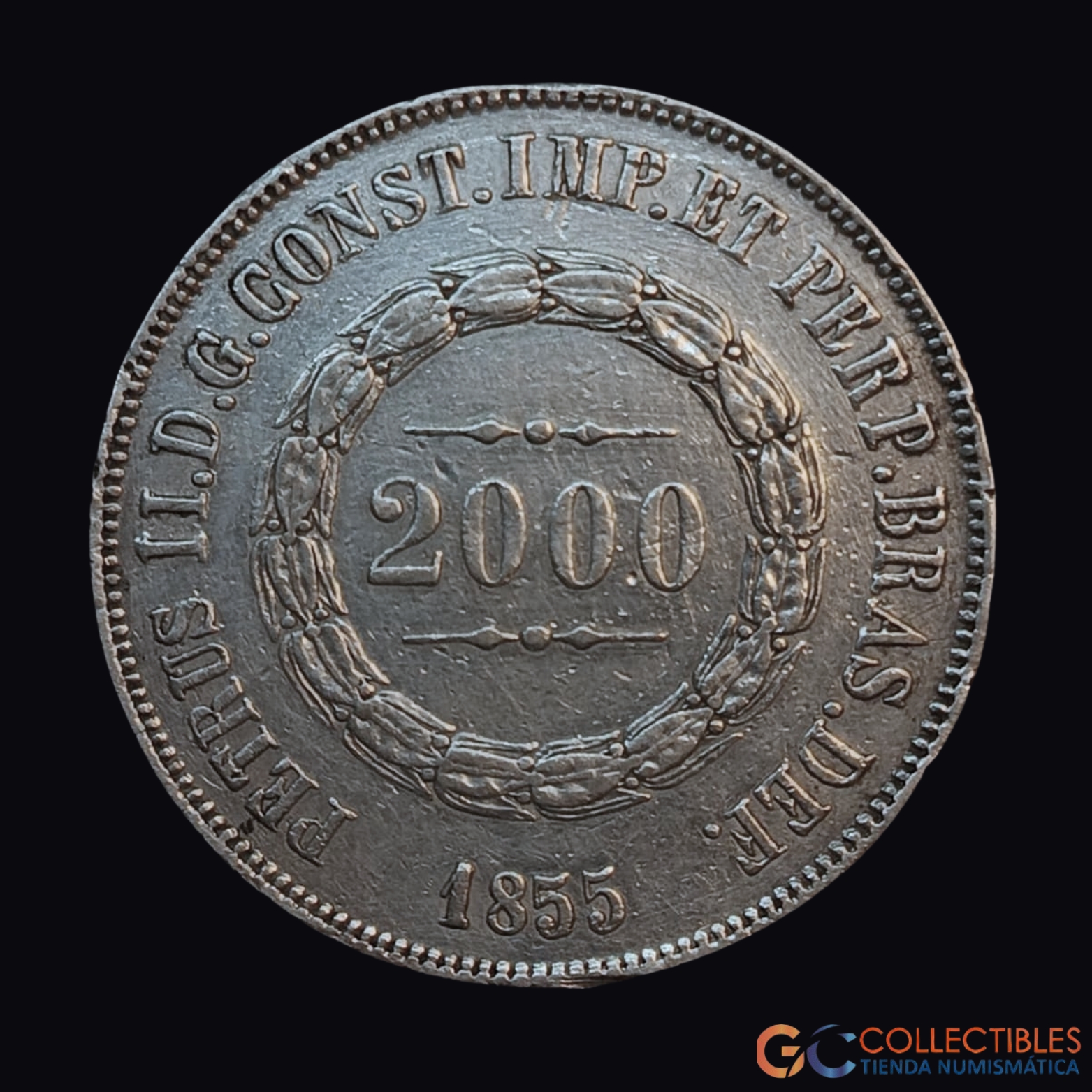 Lote 0030 - Brasil – 2000 Réis 1855