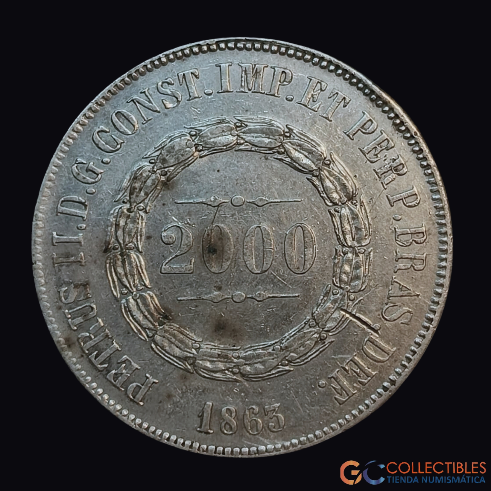 Lote 0033 - Brasil – 2000 Réis 1863