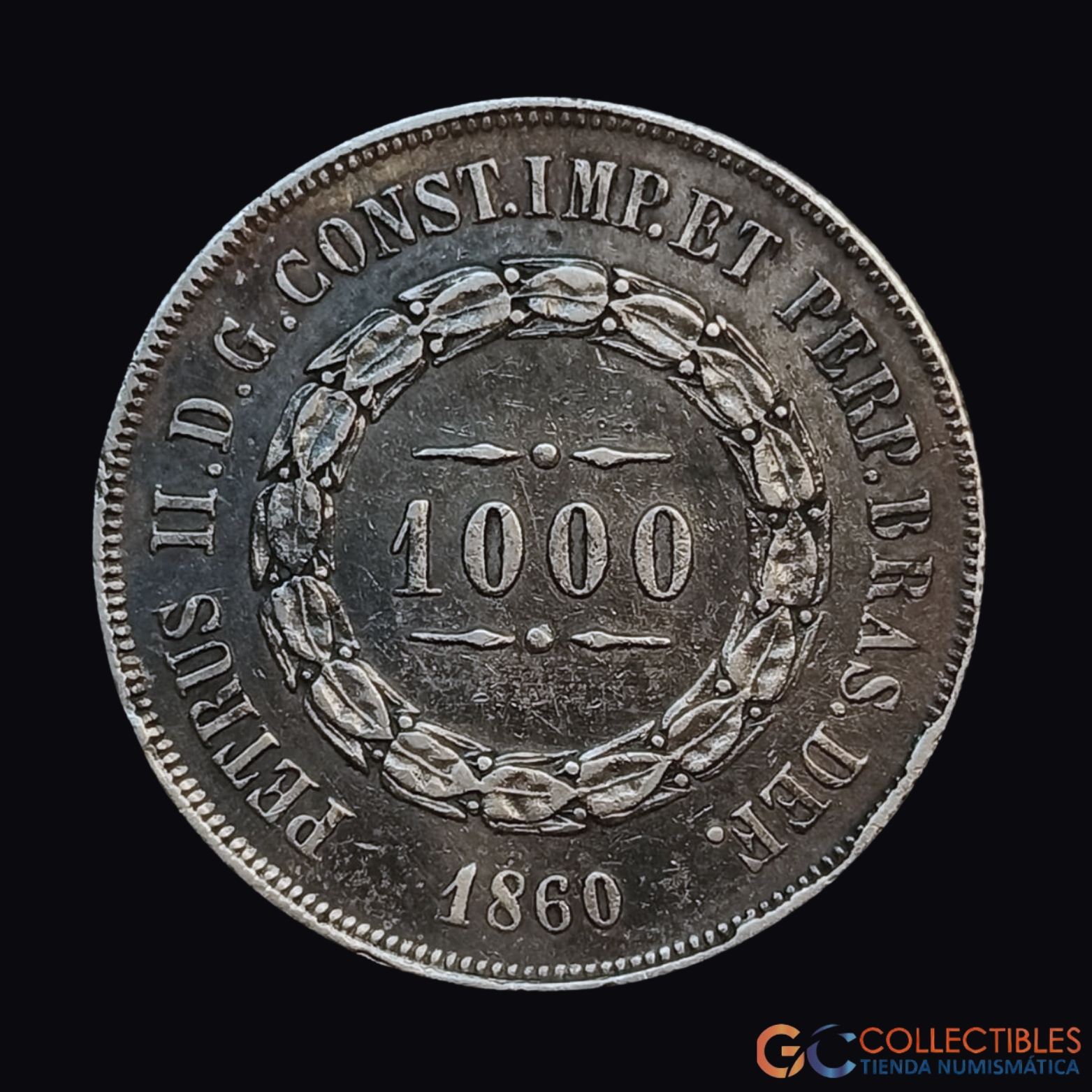 Lote 0034 - Brasil – 1000 Réis 1860