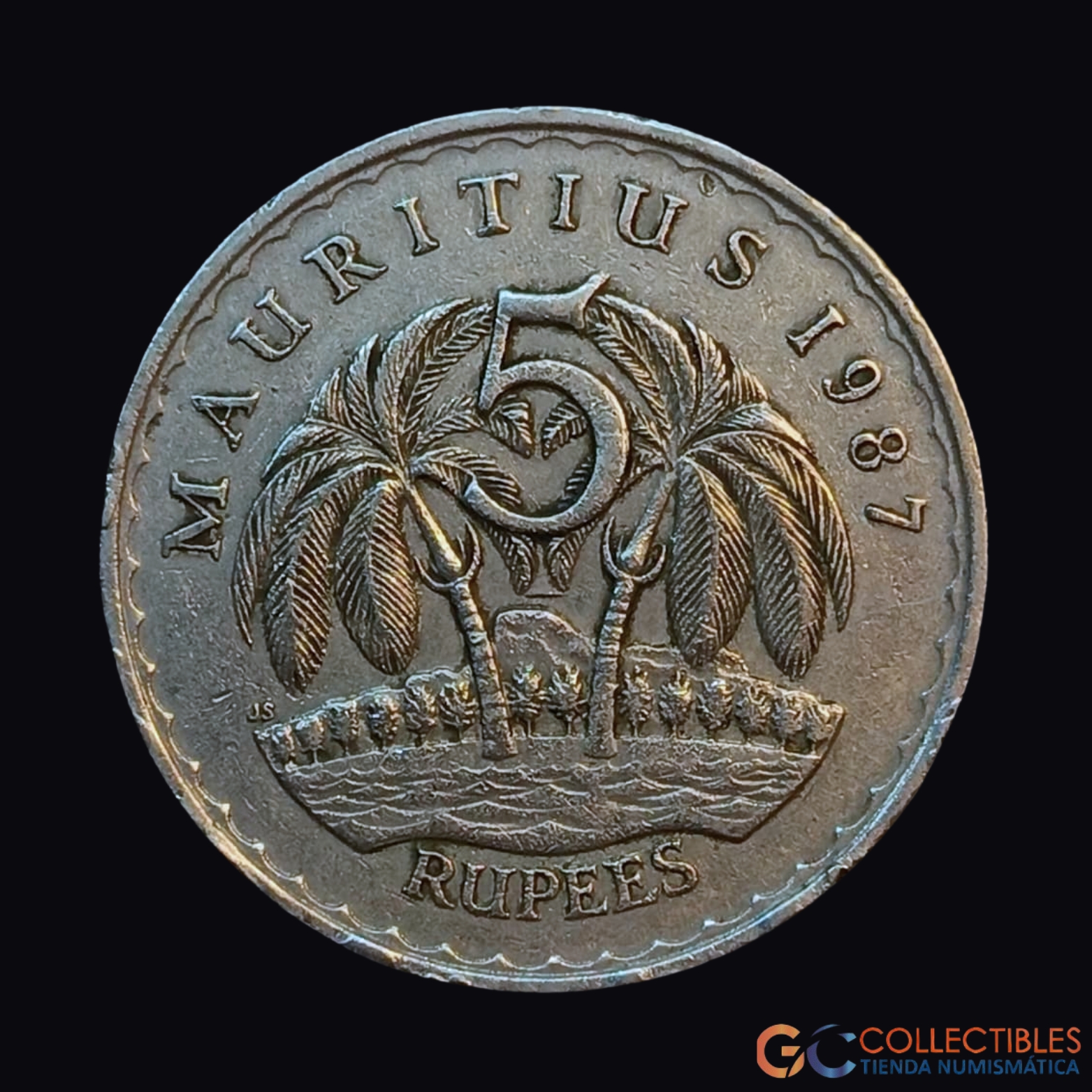 Lote 0040 - Mauricio – 5 Rupias 1987