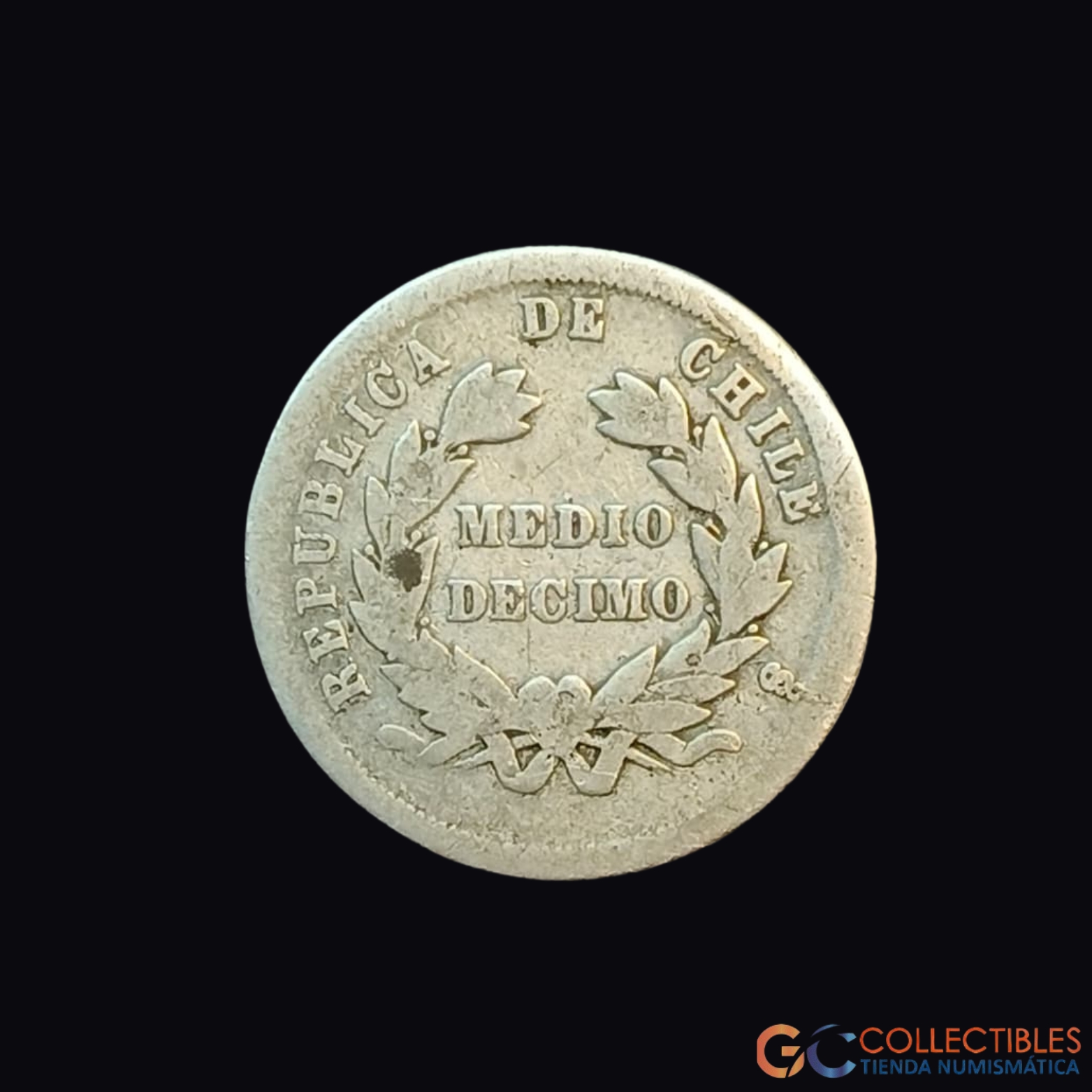 Lote 0059 - Chile – ½ Décimo 1872