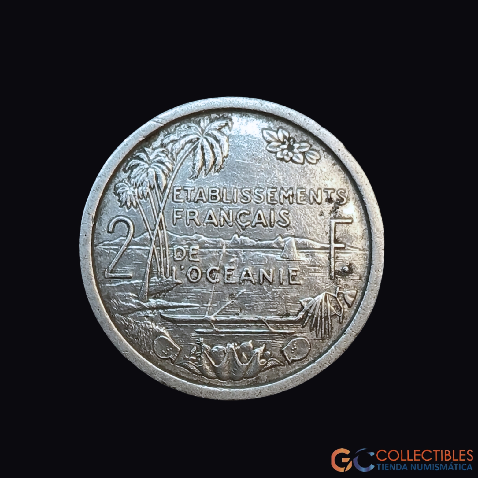 Lote 0064 - Oceanía Francesa – 2 Francos 1949