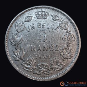Lote 0074 - Bélgica – 5 Francos 1932