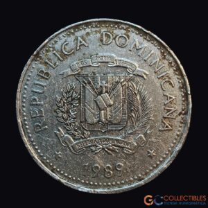 Lote 0075 - República Dominicana – ½ Peso 1989