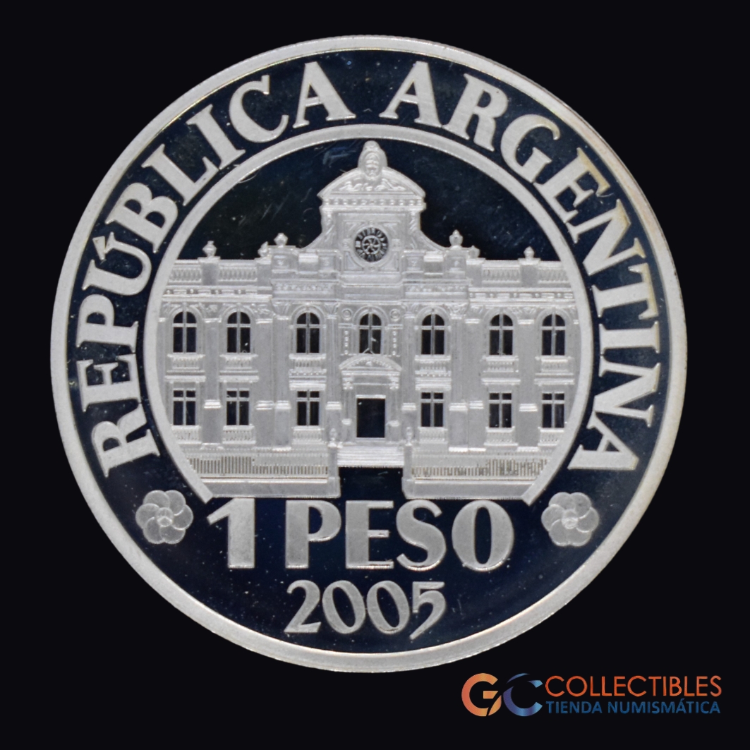 Lote 0080 - Argentina – 1 Peso 2005 - 70 ANIVERSARIO DEL BANCO CENTRAL DE LA REPÚBLICA ARGENTINA