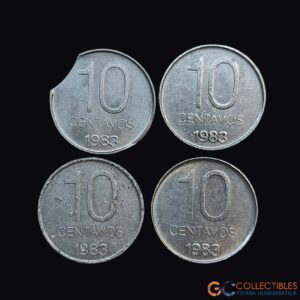 Lote 0098 - Argentina – Lote x 4 de 10 Centavos 1983 con Errores