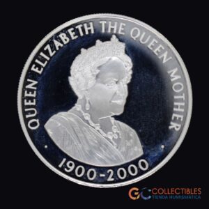 Lote 0099 - Santa Helena – 50 Peniques 2000 - ELIZABETH THE QUEEN MOTHER