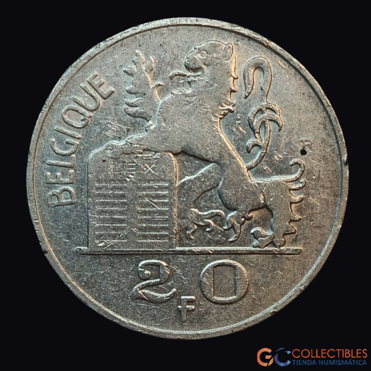 Lote 0110 - Bélgica – 20 Francos 1955