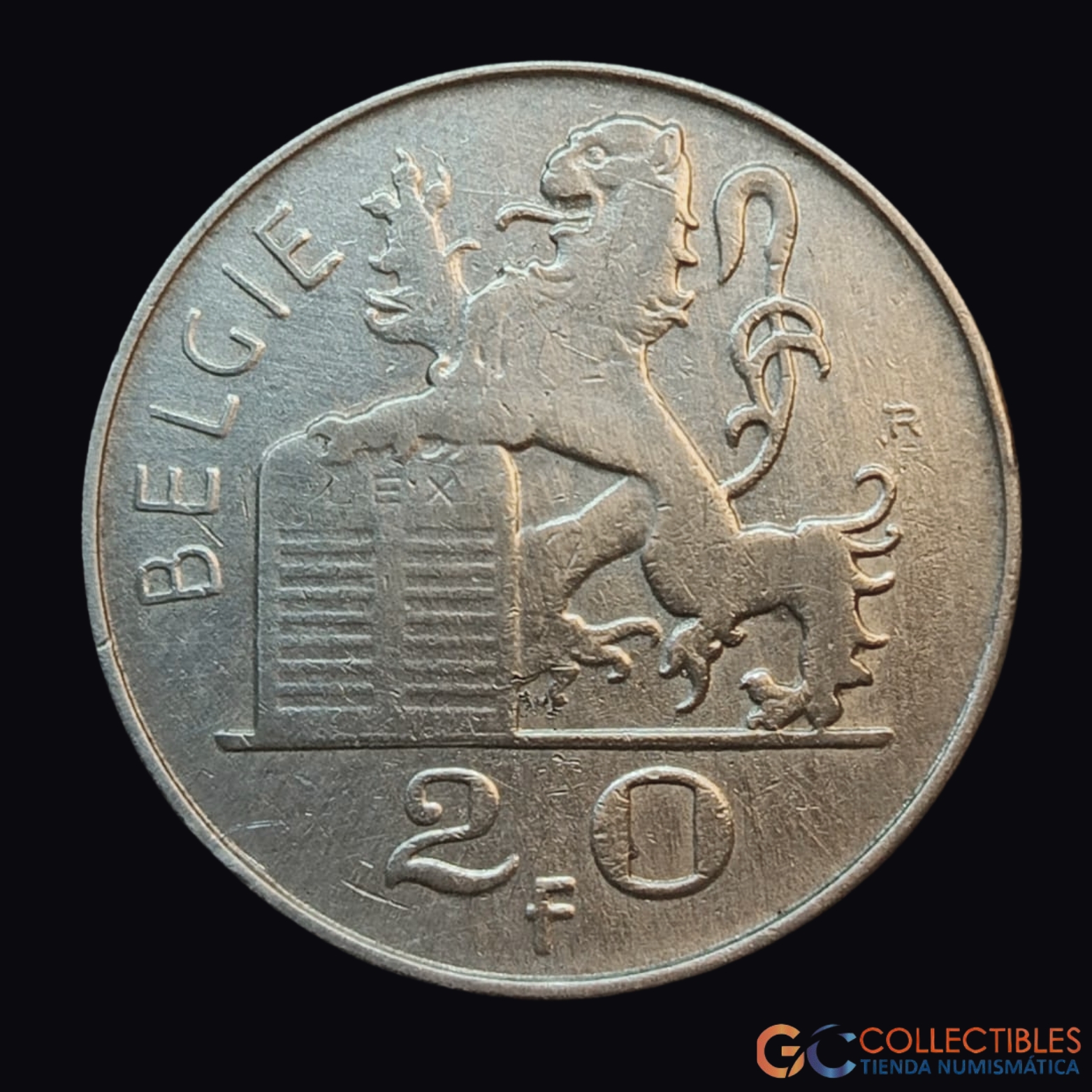 Lote 0111 - Bélgica – 20 Francos 1955