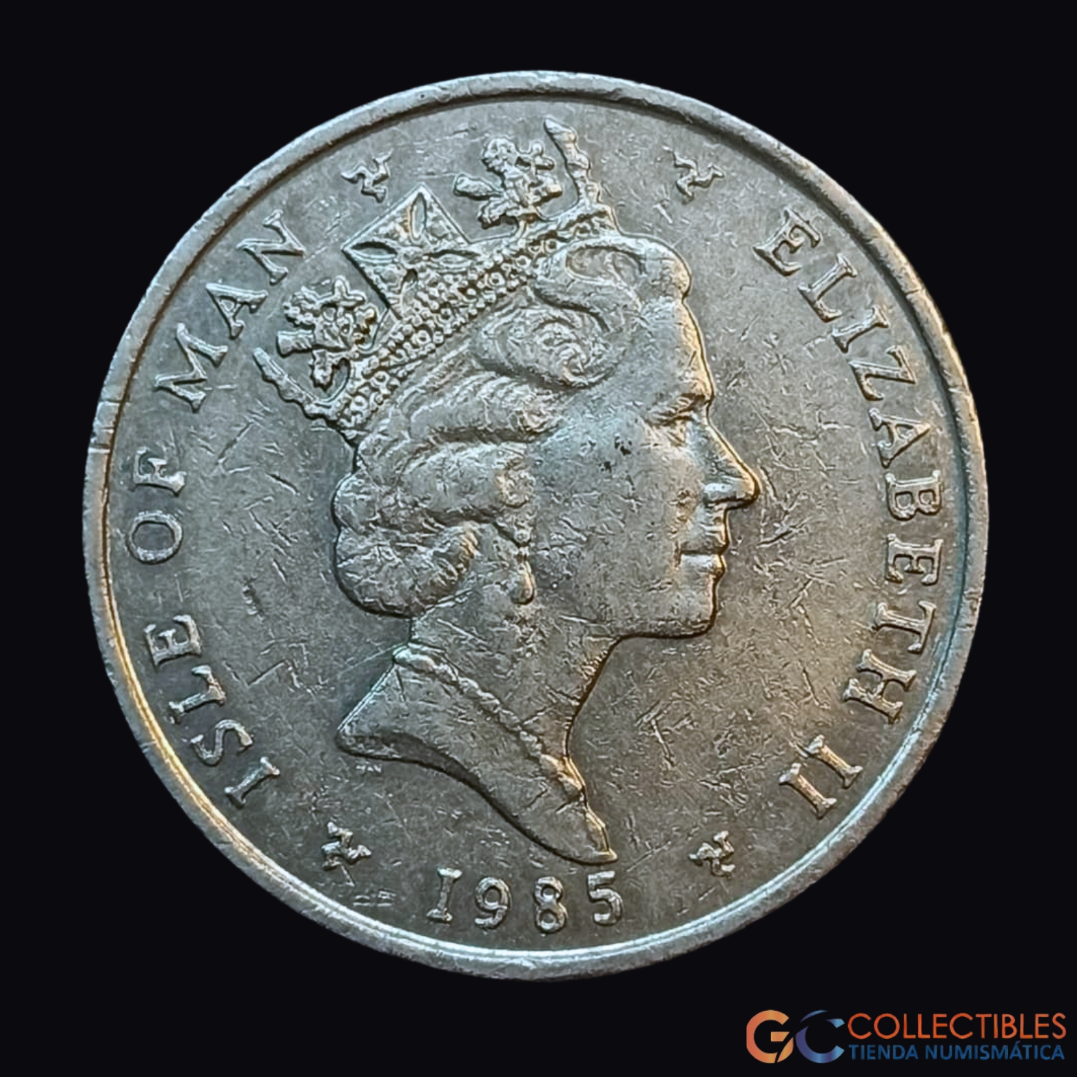 Lote 0121 - Isla de Man – 10 Peniques 1985
