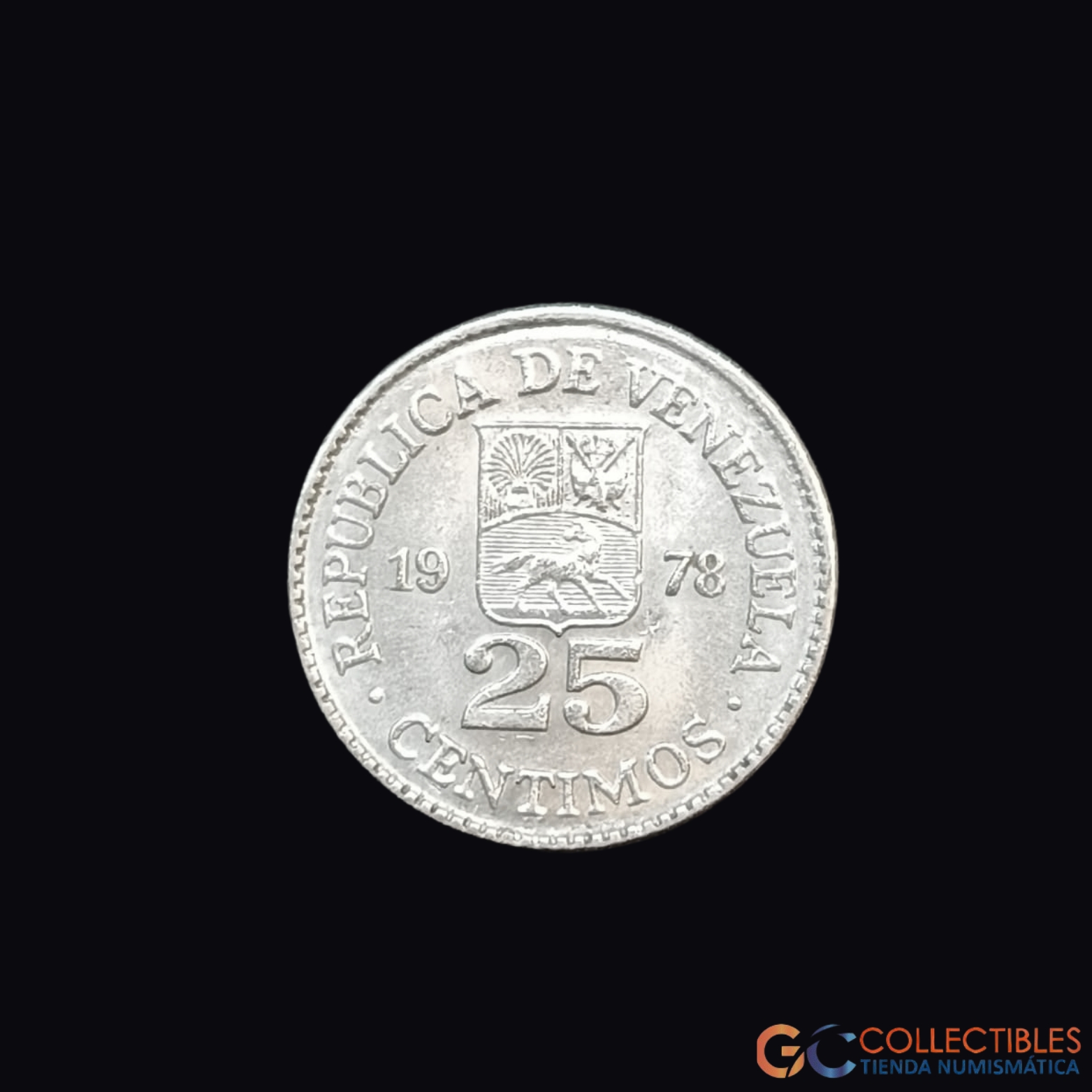 Lote 0128 - Venezuela – 25 Céntimos 1977