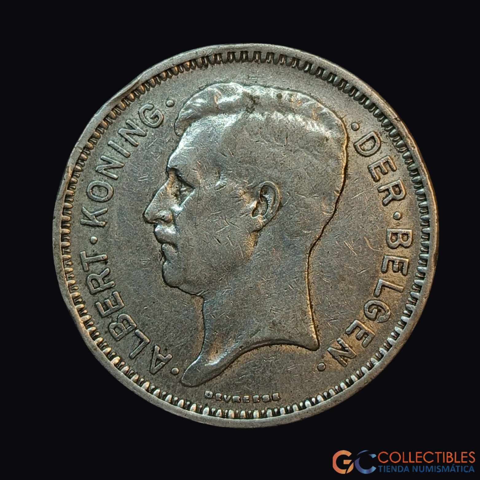 Lote 0132 - Bélgica – 20 Francos 1933
