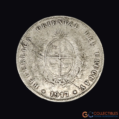Lote 0144 - Uruguay – 50 Centésimos 1917