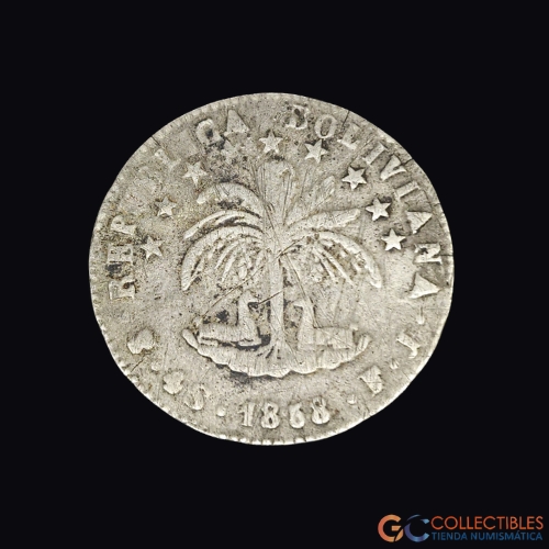 Lote 0154 - Bolivia – 4 Sueldos 1858 FJ