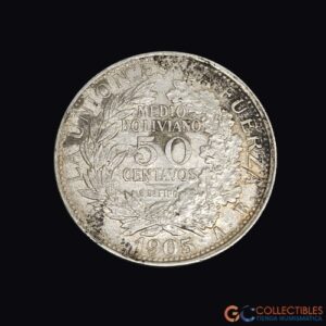 Lote 0161- Bolivia – 50 Centavos 1905