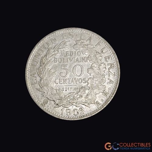 Lote 0162- Bolivia – 50 Centavos 1903
