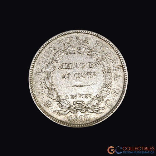 Lote 0167 - Bolivia – 50 Centavos 1897