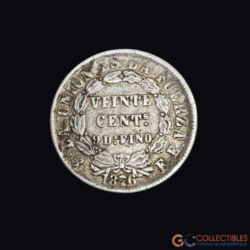 Lote 0170 - Bolivia – 20 Centavos 1876