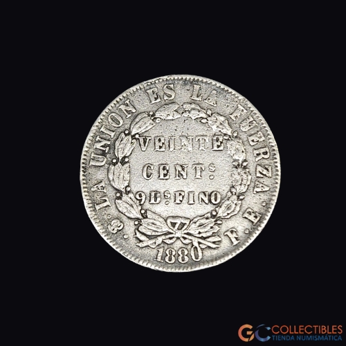 Lote 0173 - Bolivia – 20 Centavos 1880