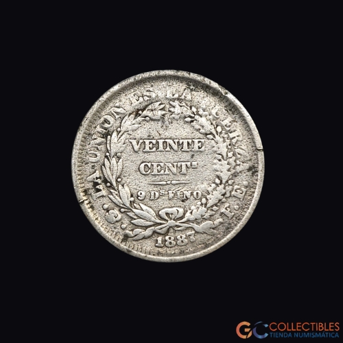 Lote 0178 - Bolivia – 20 Centavos 1887