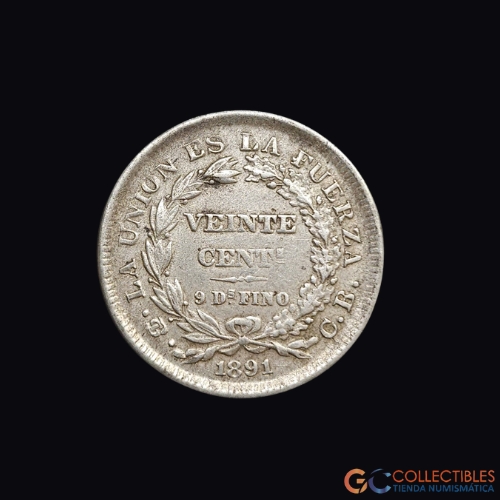 Lote 0181 - Bolivia – 20 Centavos 1891