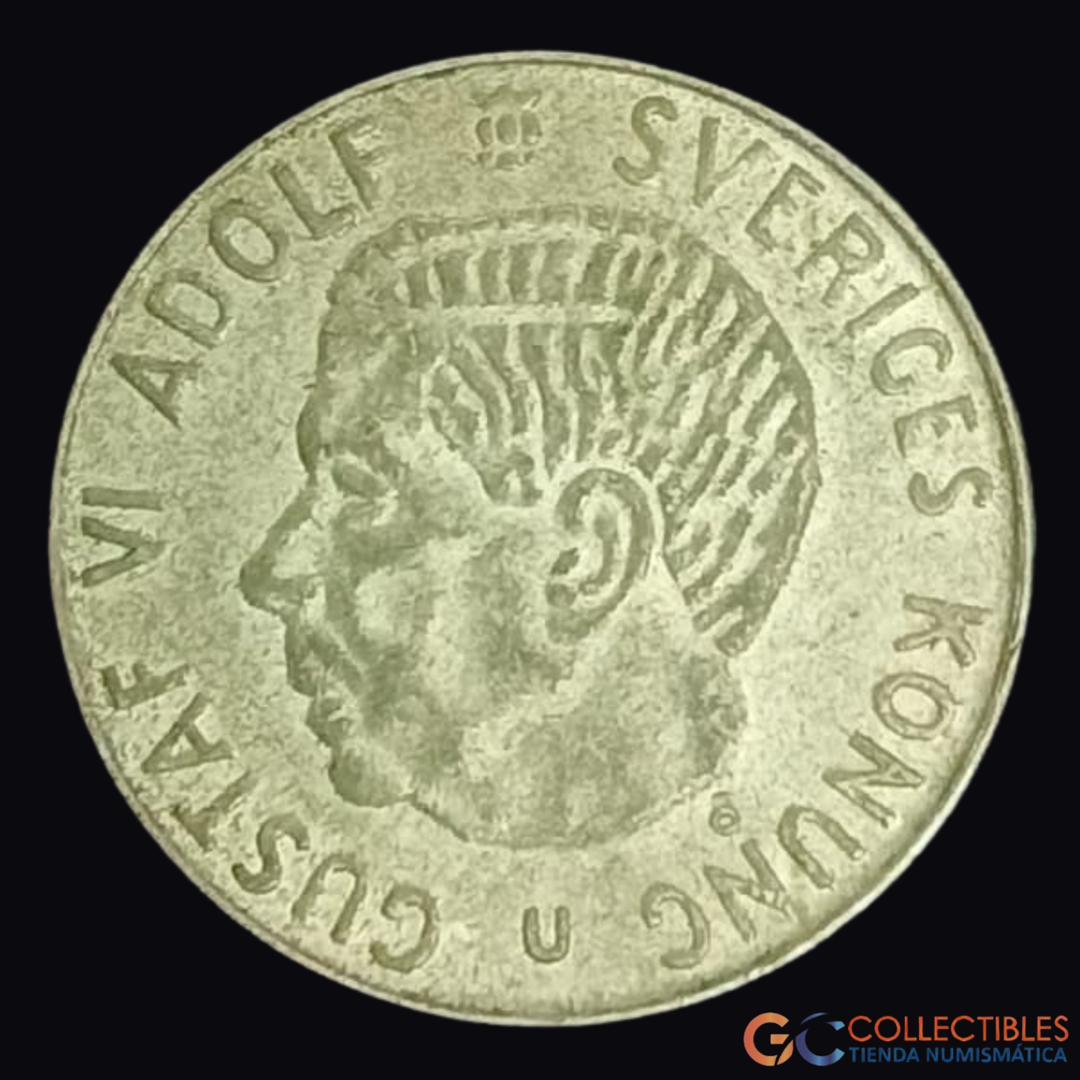 Lote 0193 - Suecia – 1 Corona 1966