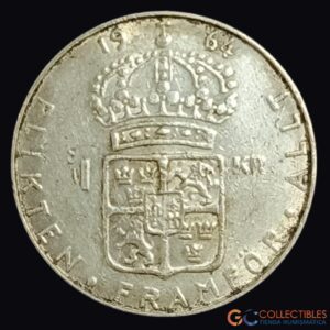 Lote 0202 - Suecia – 1 Corona 1964