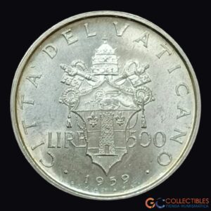Lote 0205 - Ciudad del Vaticano – 500 Liras 1959