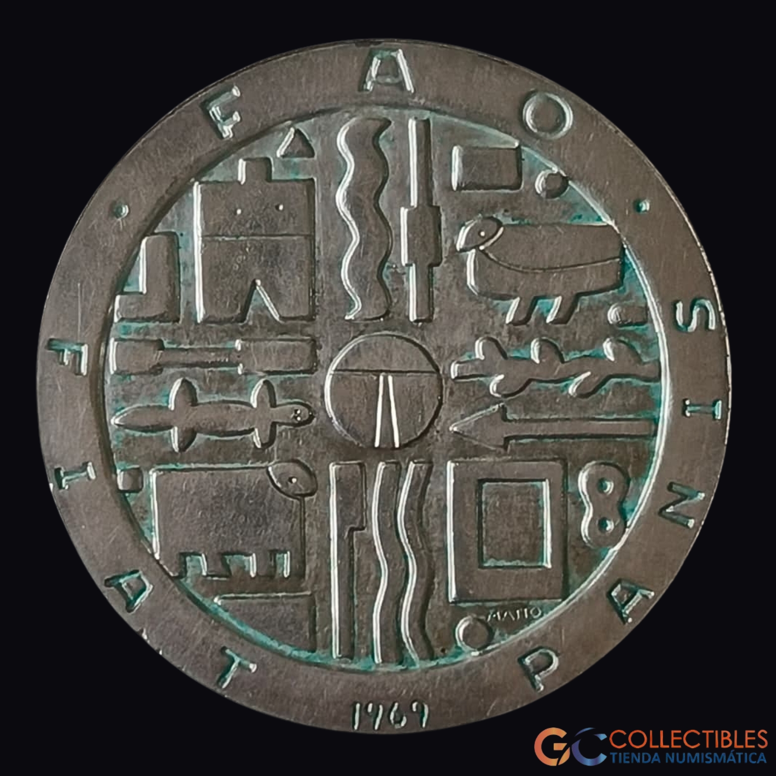 Lote 0319 - América del Sur/Uruguay - 1000 Pesos 1969 (FAO “Fiat Panis”)