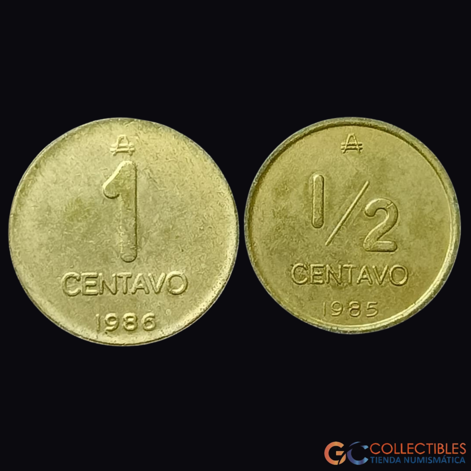 Lote 0434 - Argentina – Lote x 2 monedas (½ Centavo y 1 Centavo, 1985).