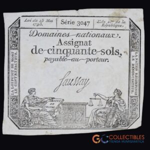 LOTE 1003 - Europa/Francia - 50 Sols – 23 de mayo de 1793