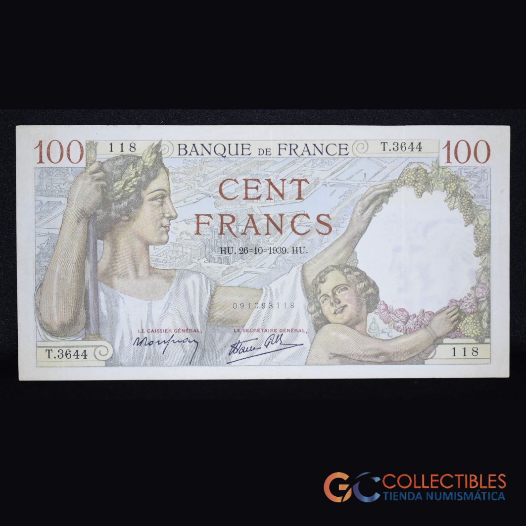 LOTE 1013 - Europa/Francia -100 Francs – 26.10.1939