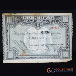 LOTE 1014 - Europa/España - 100 Pesetas – 01.01.1937