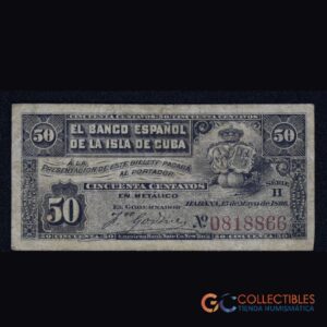 LOTE 1015 - América/Cuba - 50 Centavos – 1896