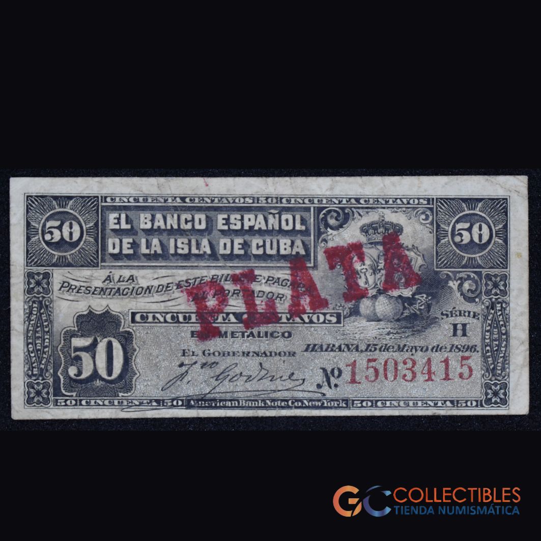 LOTE 1016 - América/Cuba - 50 Centavos – 1896