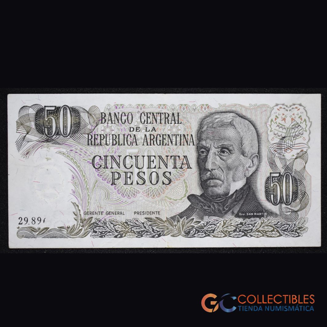 Lote 1024 - América/Argentina - 50 Pesos con Error de Impresion– 1974
