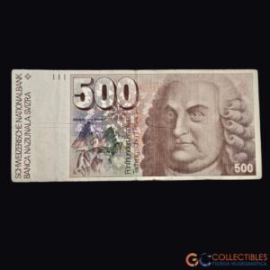 Lote 1028 - Europa/Suiza - 500 Francos Suizos – 1978 (Serie 6, 1978–1994)