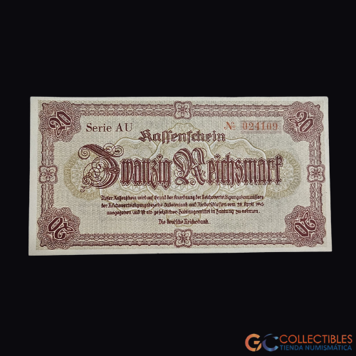 Lote 1033 - Europa/Alemania (Tercer Reich – Sudetenland/Silesia) - 50 Reichsmark 1945