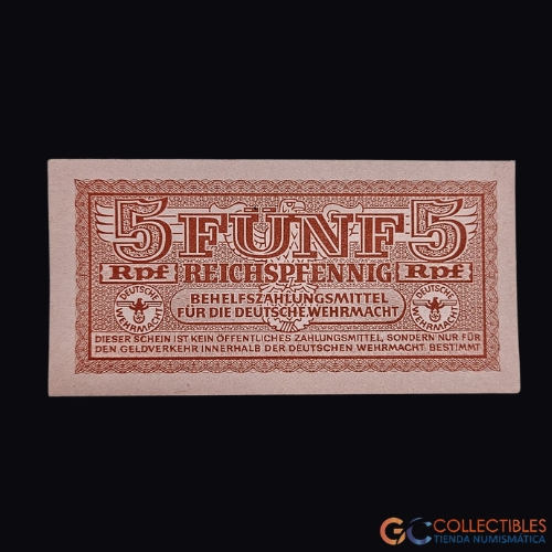Lote 1036 - Europa/Alemania (Militar – Wehrmacht) - 5 Reichspfennig ND (1942)
