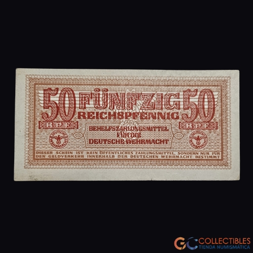 Lote 1038 - Europa/Alemania (Militar – Wehrmacht) - 50 Reichspfennig ND (1942)