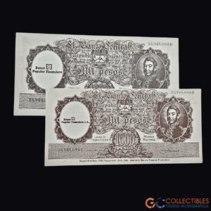 Lote 1043 - América del Sur/Argentina - 1000 Pesos Moneda Nacional ca. 1880–1890 (Facsímil) x2
