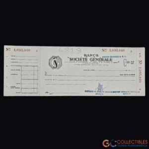Lote 1045 - América del Sur/Argentina - Cheque en blanco Banco Société Générale S.R.L. década del 50