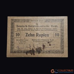 Lote 1057 – África/África del Este Alemana – 10 Rupias 1916 (Pick 41)