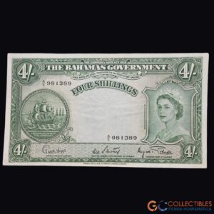 Lote 1064 – América/Bahamas – 4 Shillings 1963 (Pick 13)