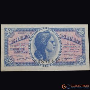 Lote 1073 – Europa/España – 50 Céntimos 1937 (Pick 93)