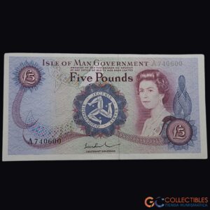 Lote 1076 – Europa/Isla de Man – 5 Libras 1972 (Pick 30b)