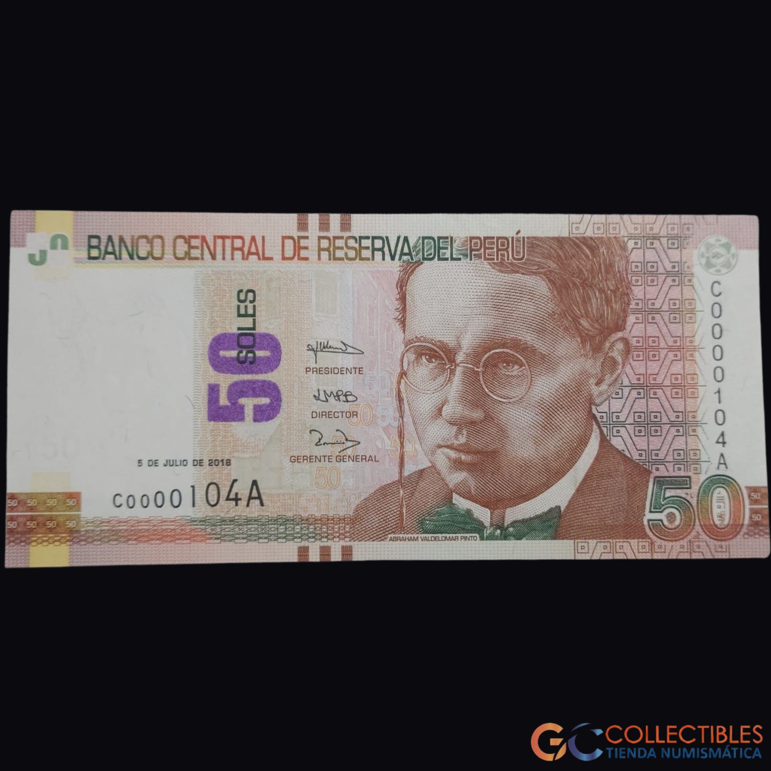 Lote 1081 - América/Perú - 50 Soles 2018 - (Número de serie C0000104A)