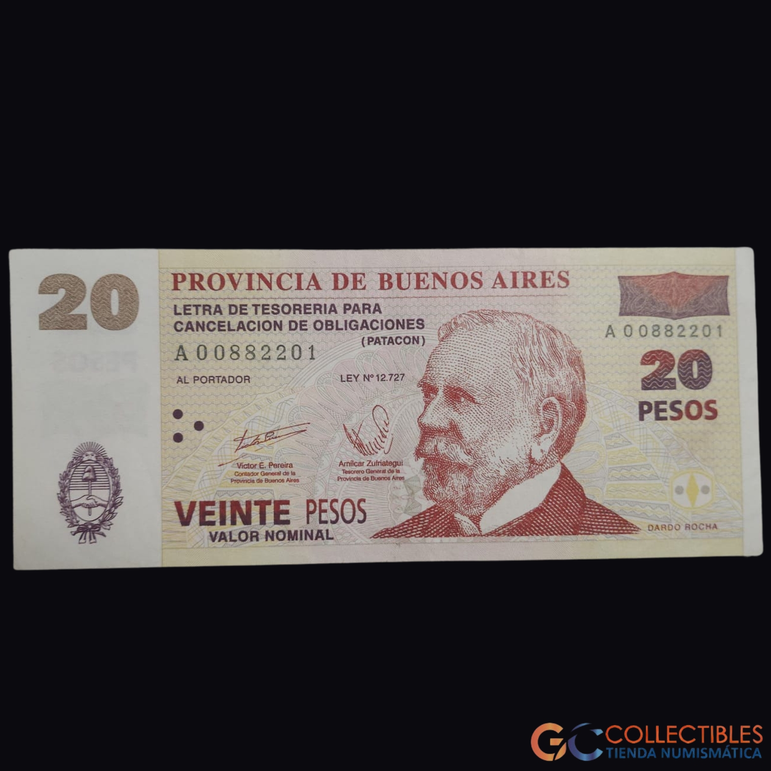 Lote 1089 - América/Argentina (Provincia de Buenos Aires) - 20 Patacones ca. 2001